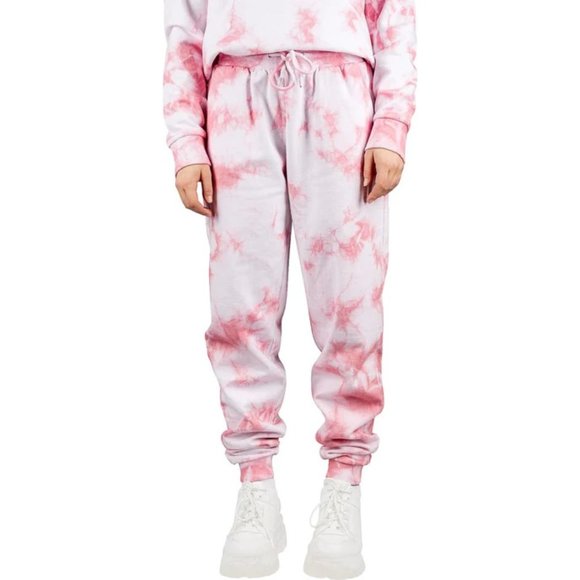 Silver Jeans Pants - SILVER Women's Pink Fleece Lined Tie-Dye Joggers - NEW NWT